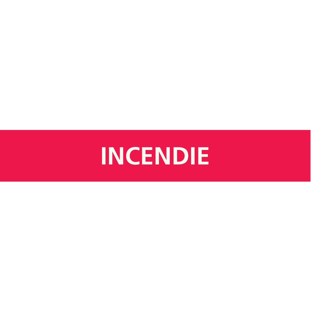 Incendie 156x26mm (20 adhesifs pour tuyauterie) TALIAPLAST - 732401