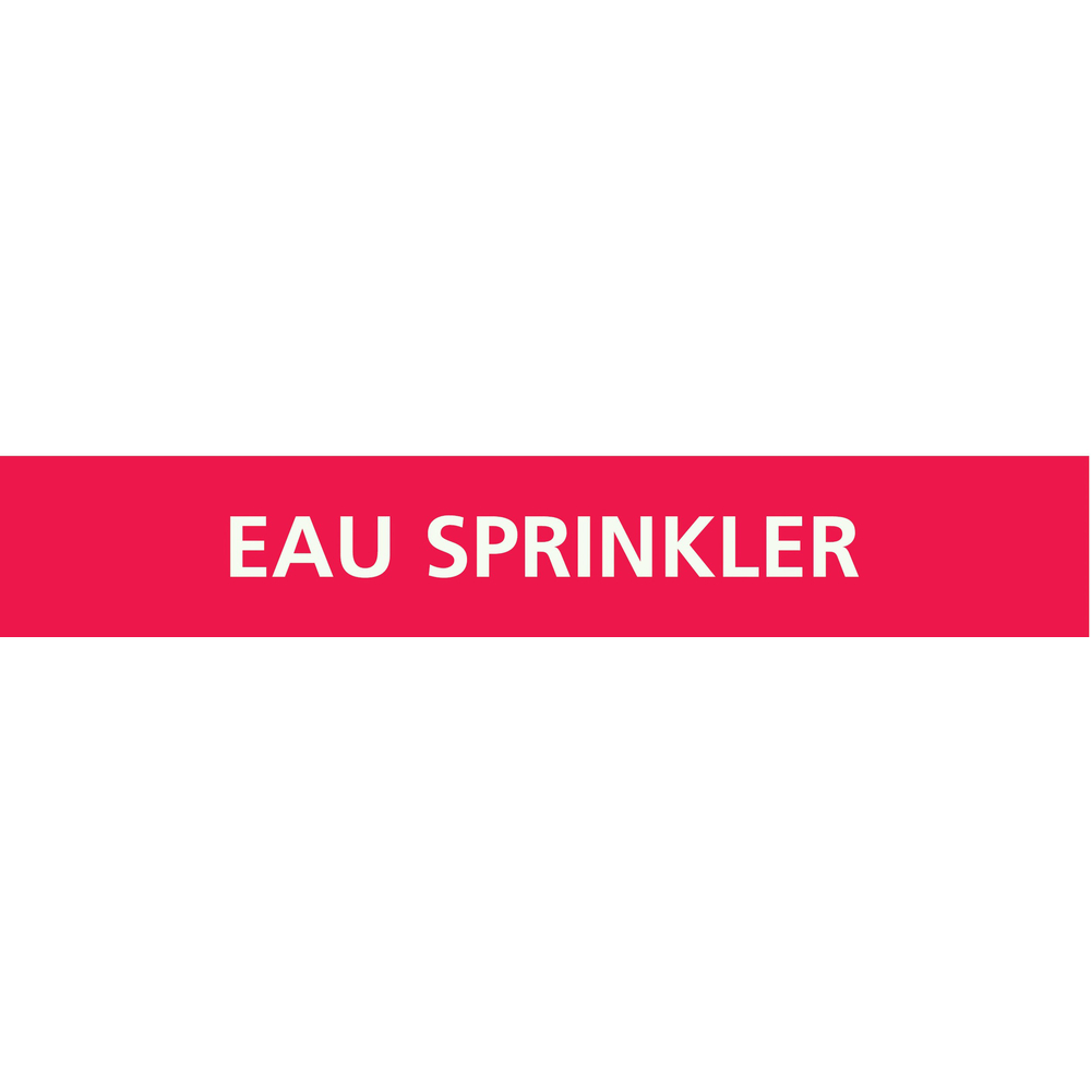 Signalétique de marquage INCENDIE 156X26 Eau sprinkler 156x26mm (20 adhesifs pour tuyauterie) TALIAPLAST - 732403