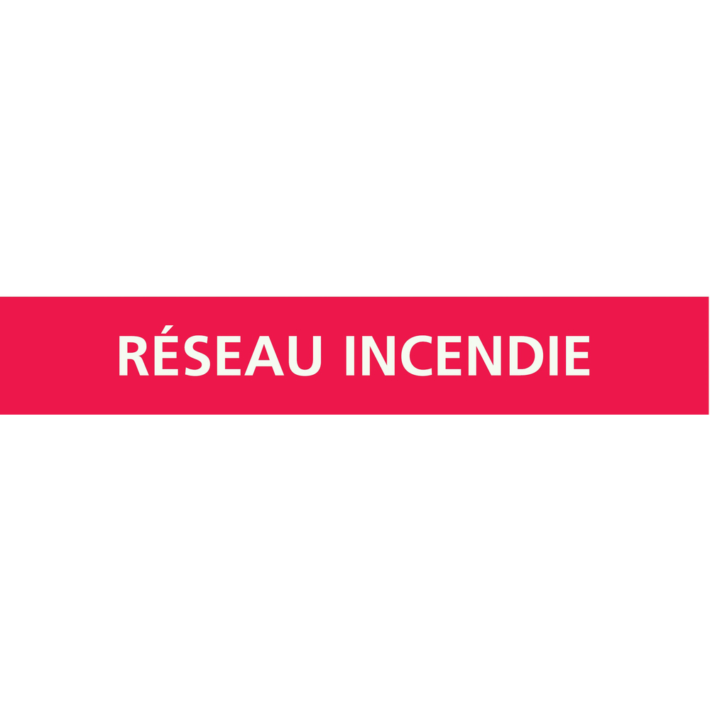 Signalétique de marquage INCENDIE 156X26 Réseau incendie 156x26mm (20 adhesifs pour tuyauterie) TALIAPLAST - 732407