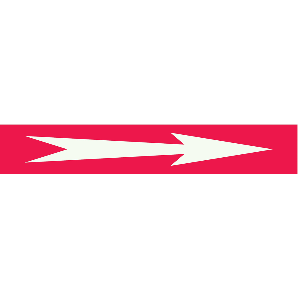 Signalétique de marquage INCENDIE 156X26 Flèche 156x26mm (20 adhesifs pour tuyauterie) TALIAPLAST - 732410