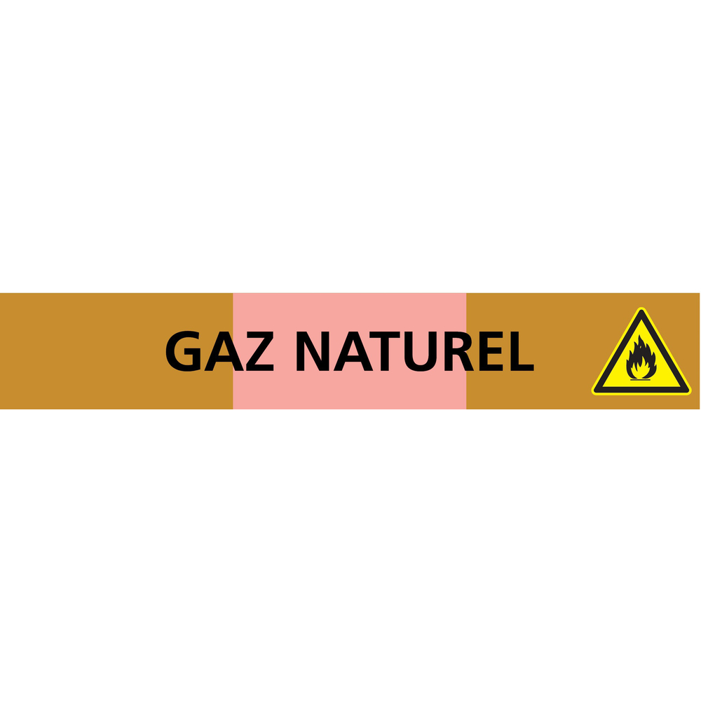 PANNEAU GAZ NATUREL 156X26MM (20 ADHESIFS POUR TUYAUTERIE) TALIAPLAST - 732527