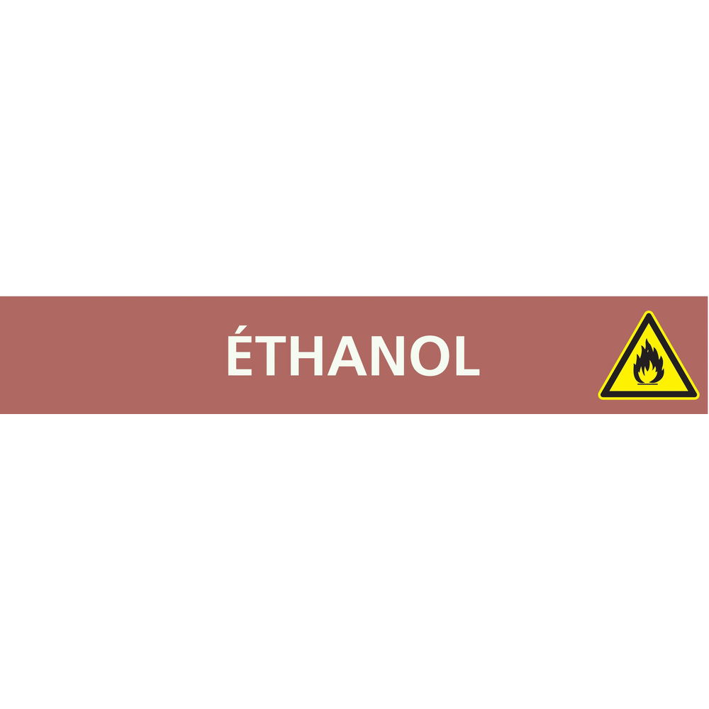Signalétique de marquage LIQUIDE 156X26 Éthanol 156x26mm (20 adhesifs pour tuyauterie) TALIAPLAST - 732611