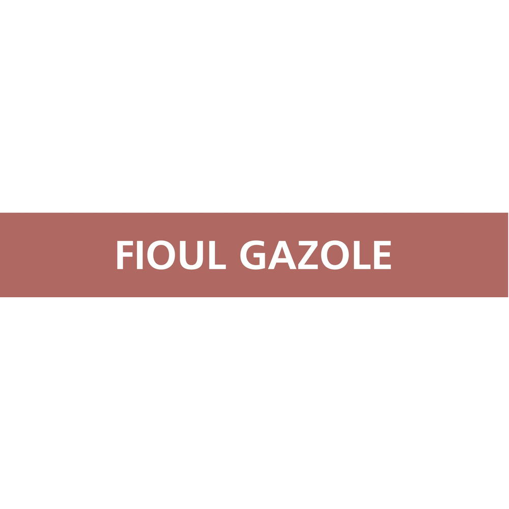 Fioul gazole 156x26mm (20 adhesifs pour tuyauterie) TALIAPLAST - 732612