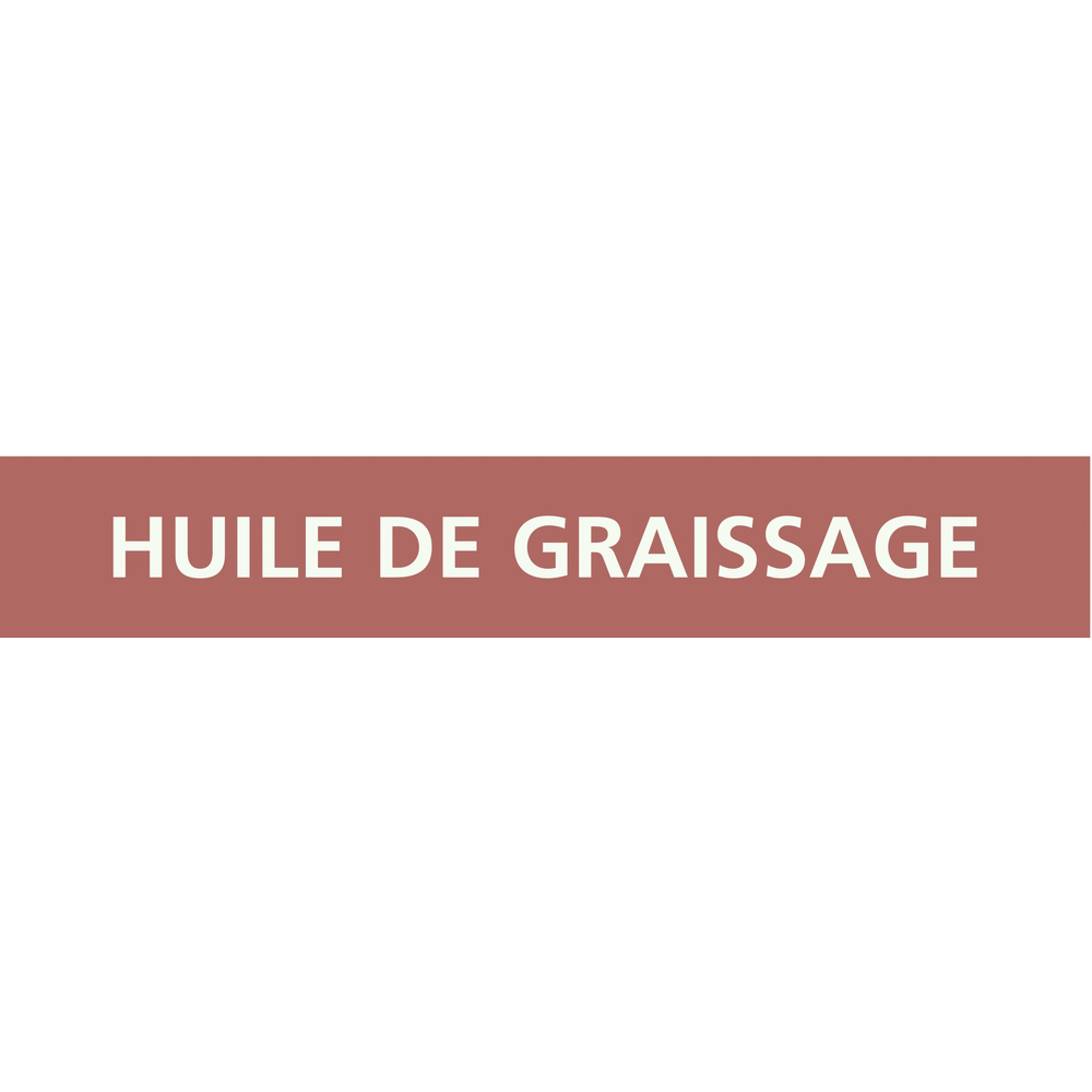 Signalétique de marquage LIQUIDE 156X26 Huile de graissage 156x26mm (20 adhesifs tuyauterie) TALIAPLAST - 732627