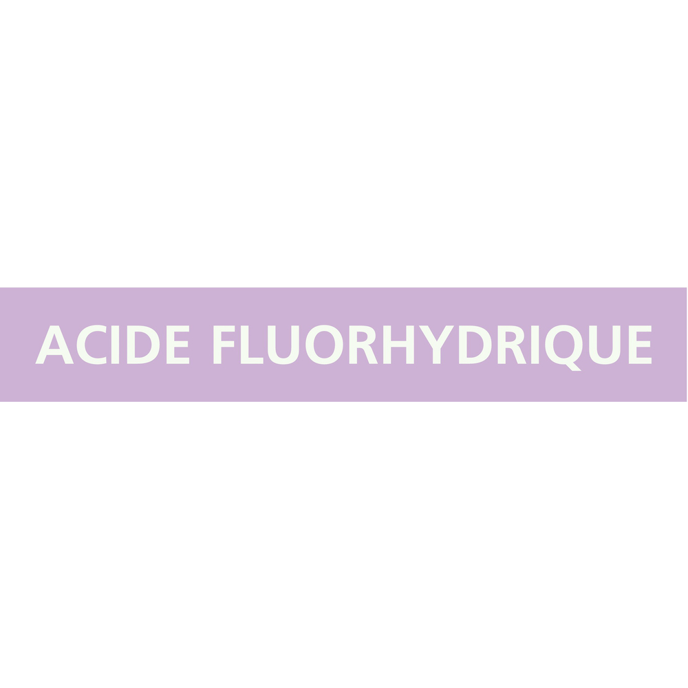 Signalétique de marquage ACIDES 156X26 Acide fluorhydrique 156x26mm (20 adhesifs tuyauterie) TALIAPLAST - 732704