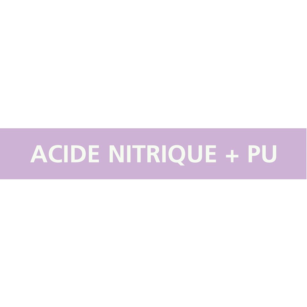 Signalétique de marquage ACIDES 156X26 Acide nitrique + pu 156x26mm (20 adhesifs tuyauterie) TALIAPLAST - 732736