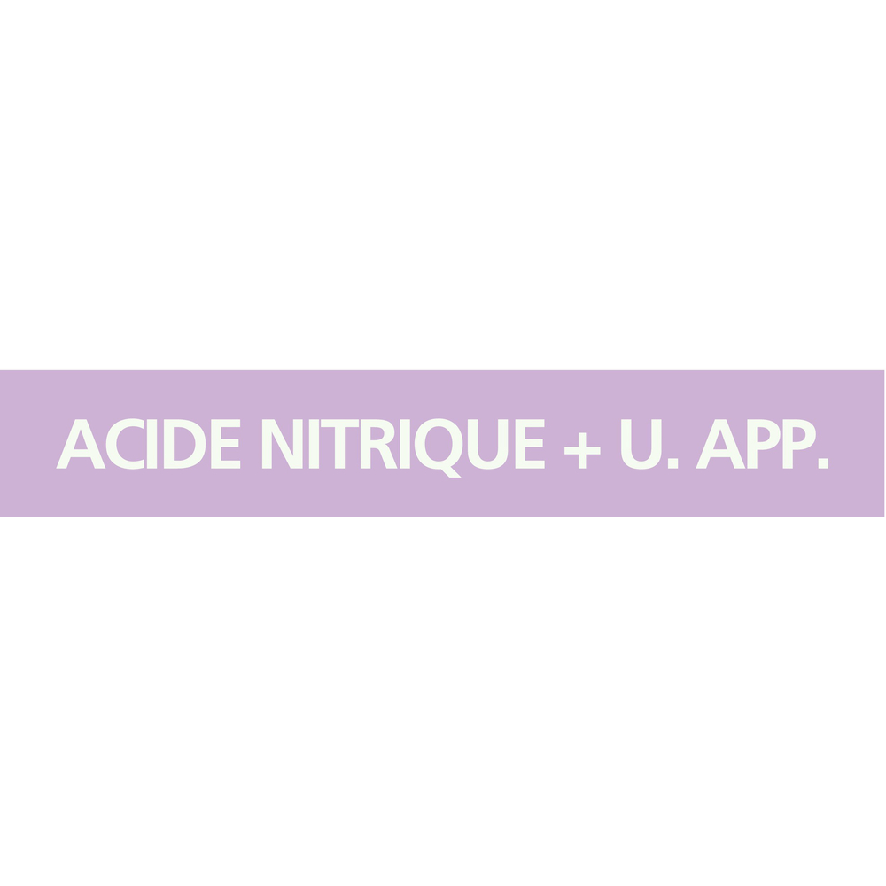 Signalétique de marquage ACIDES 156X26 Acide nitrique + u.app. 156x26mm (20 adhes. tuyauterie) TALIAPLAST - 732737