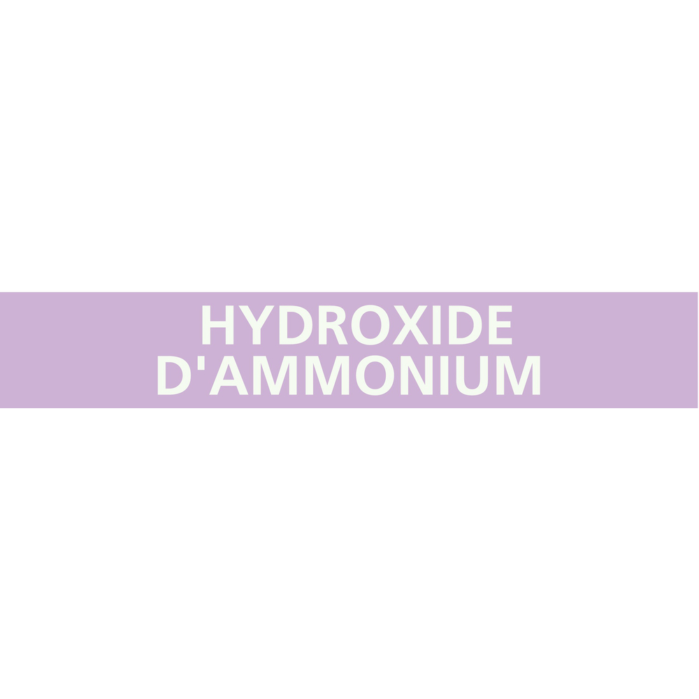 Signalétique de marquage ACIDES 156X26 Hydroxide d’ammonium 156x26mm (20 adhesifs tuyauterie) TALIAPLAST - 732740
