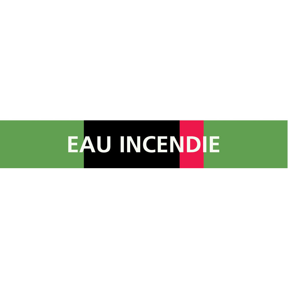 PANNEAU EAU INCENDIE 156X26MM (20 ADHESIFS POUR TUYAUTERIE) TALIAPLAST - 732814