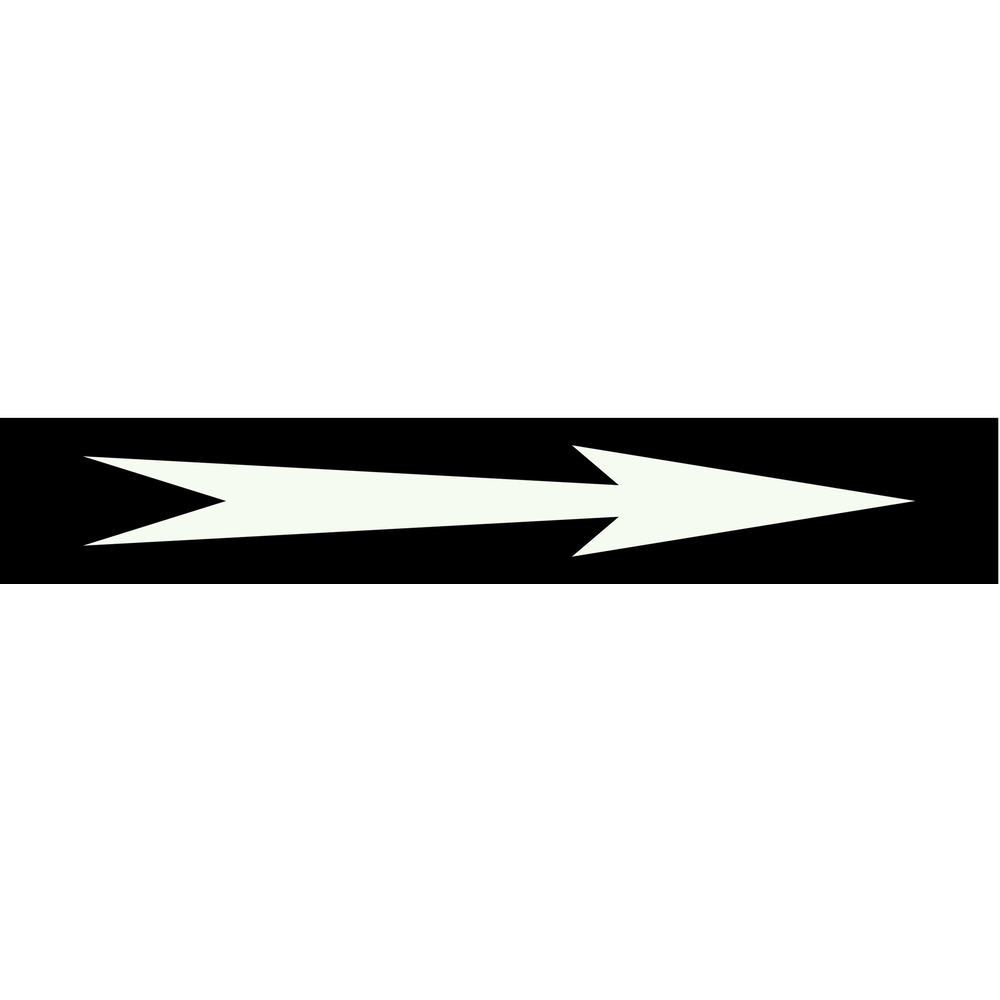 Signalétique de marquage EAU 156X26 Flèche fond noir 156x26mm (20 adhesifs pour tuyauterie) TALIAPLAST - 732821