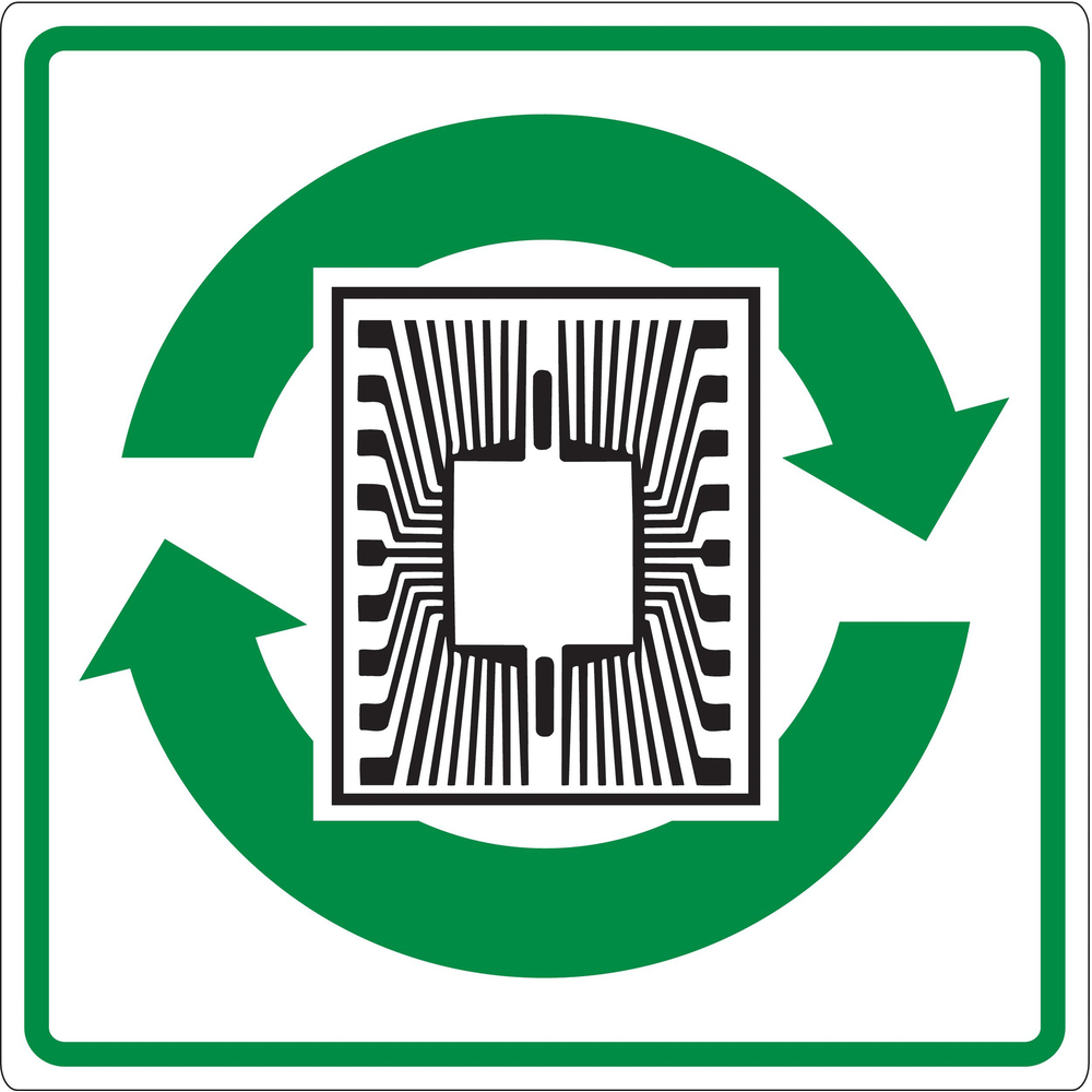 PANNEAU RECYCLAGE DES CIRCUITS & PUCE ADHESIF 200X200MM TALIAPLAST - 733808