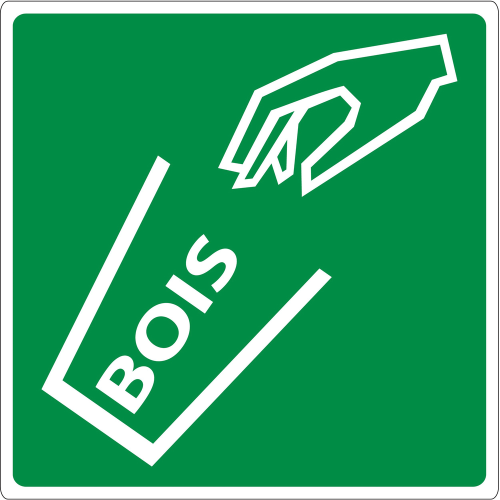 PANNEAU POUBELLE BOIS ADHESIF 200X200MM TALIAPLAST - 733811