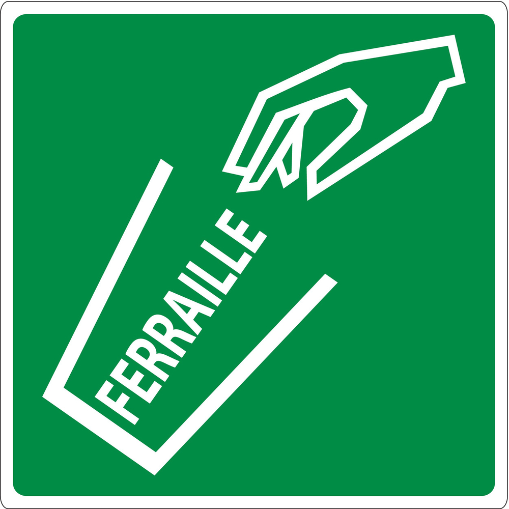 PANNEAU POUBELLE FERRAILLE ADHESIF 200X200MM TALIAPLAST - 733812