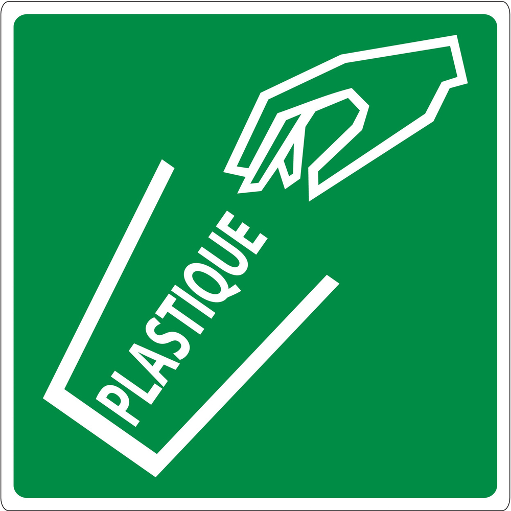 PANNEAU POUBELLE PLASTIQUE ADHESIF 200X200MM TALIAPLAST - 733817