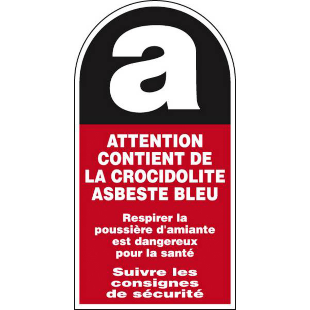 ATTENTION CONTIENT DE LA CROCIDOLITE 27x52mm (50 uni.) TALIAPLAST - 733903
