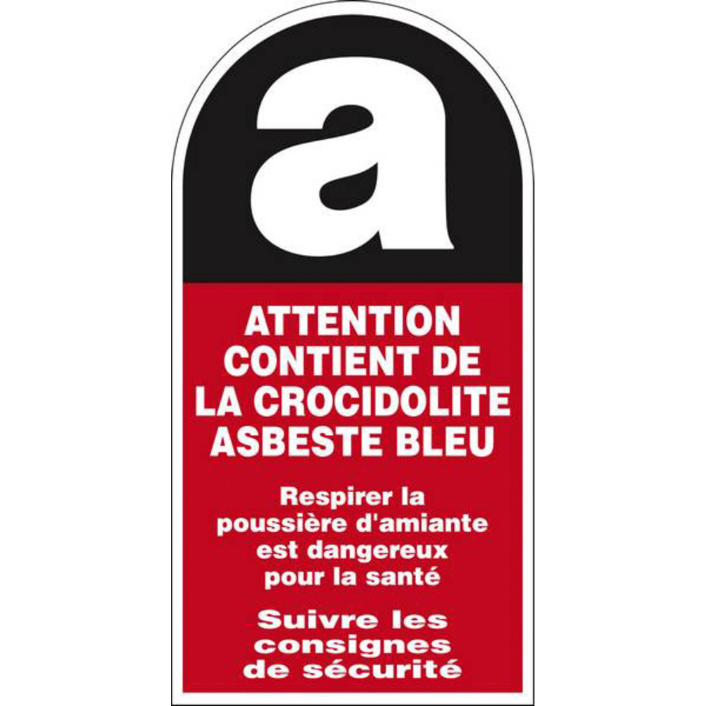 ATTENTION CONTIENT DE LA CROCIDOLITE 56x109mm (10 uni.) TALIAPLAST - 733904