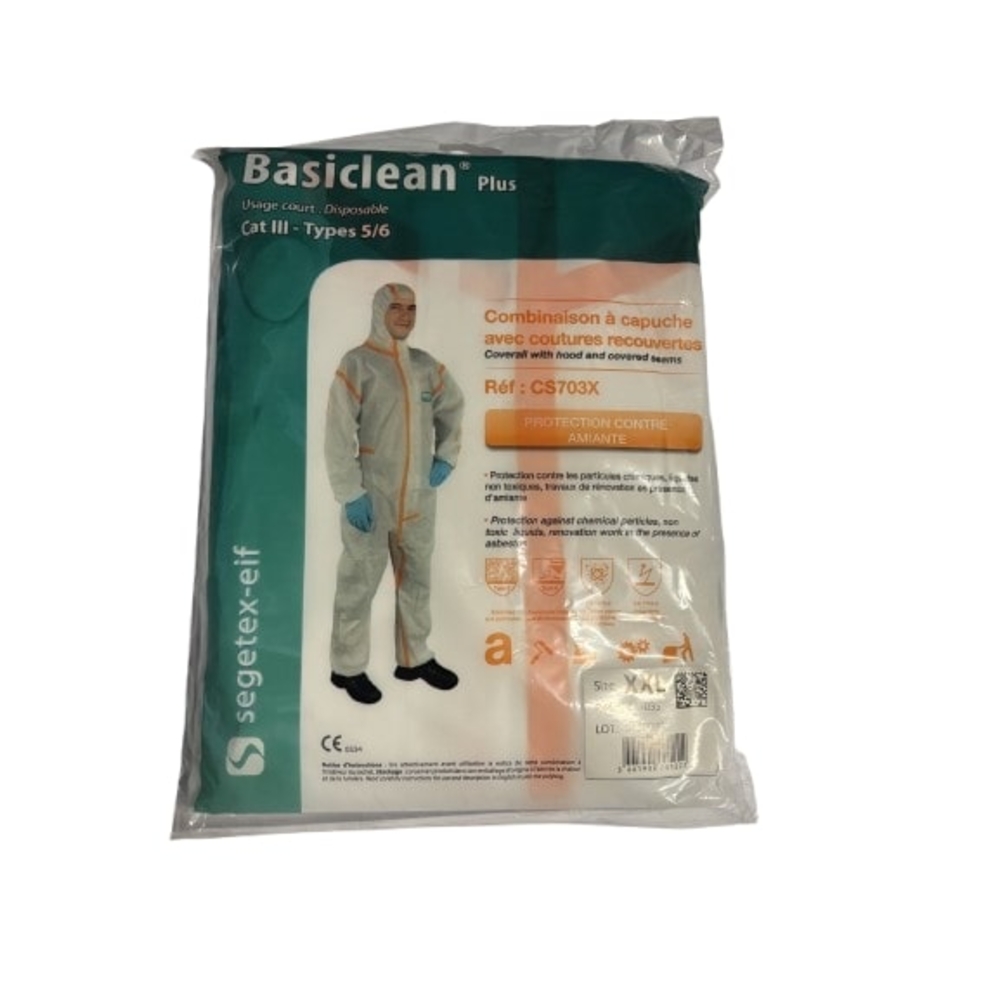 COMBINAISON AMIANTE BASICLEAN+ SEGETEX TU - CS7035