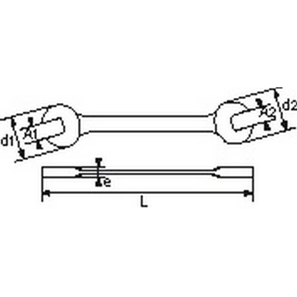 CLE A FOURCHES 21X23 MM SAM OUTILLAGE - 1021X23NFME