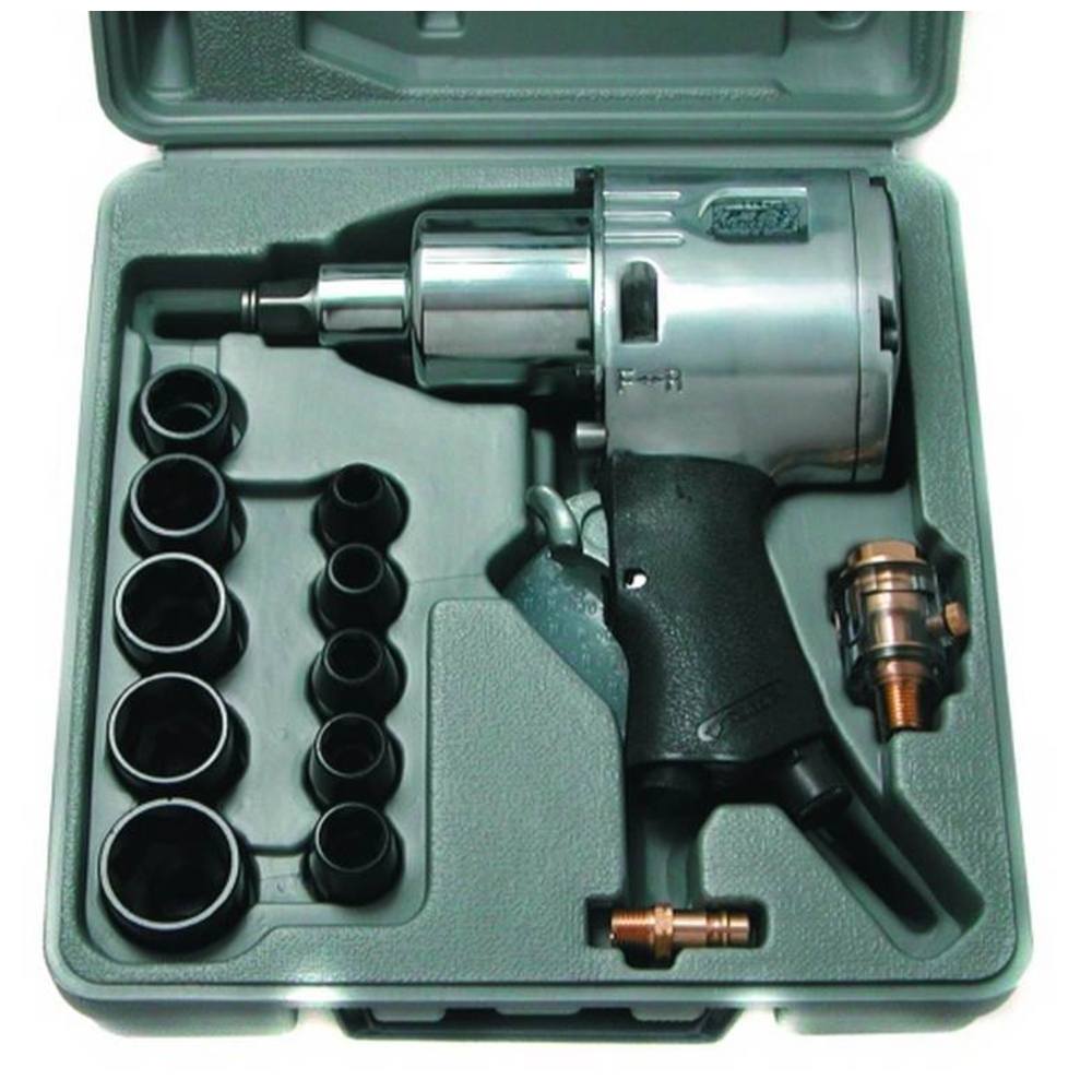 CLE A CHOCS 1/2' + 10 DOUILLES CHOCS+ALLONGE EN COFFRET SAM OUTILLAGE - 114490