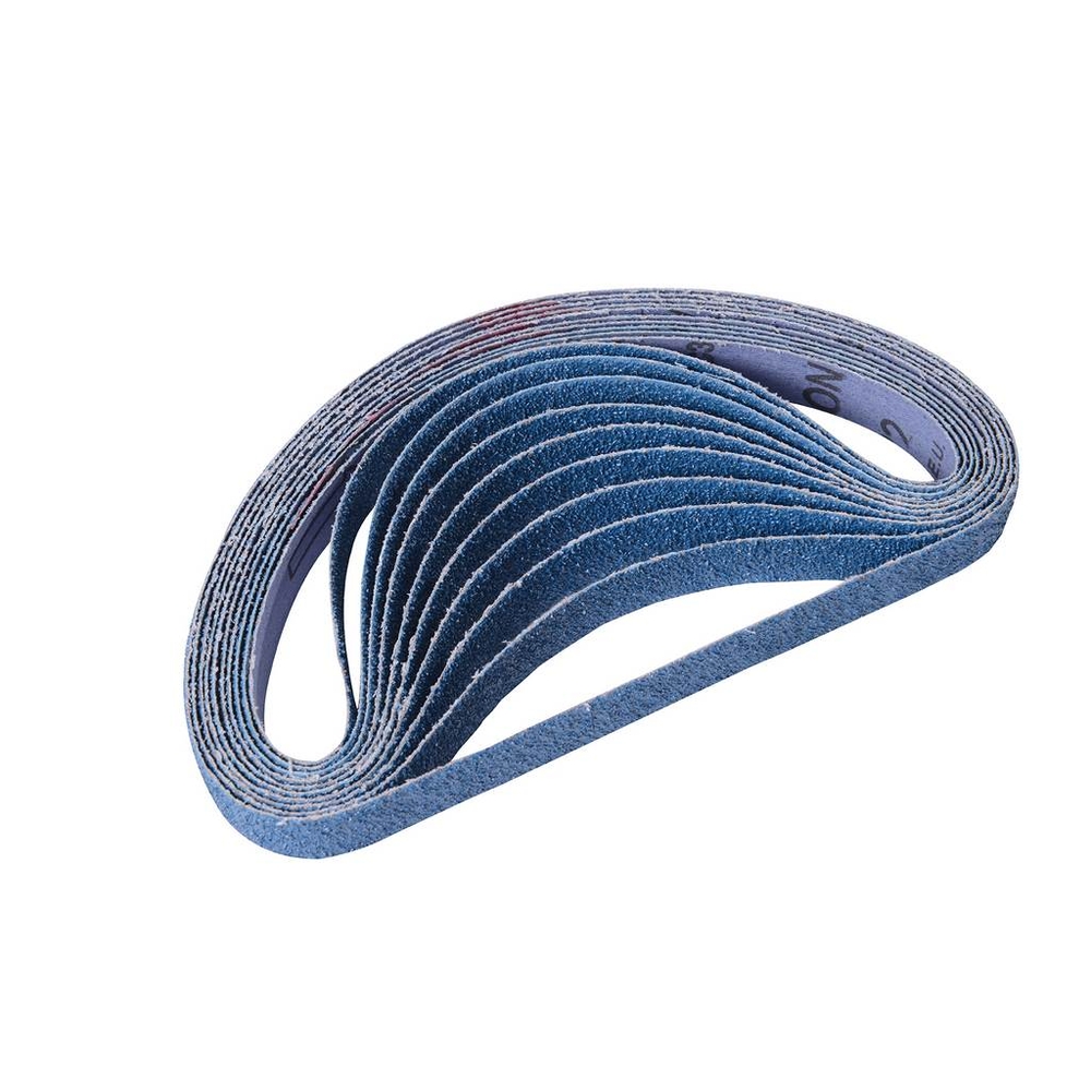 Paquet de 10 bandes abrasives 20x520 mm grain 36 SAM OUTILLAGE - 132036