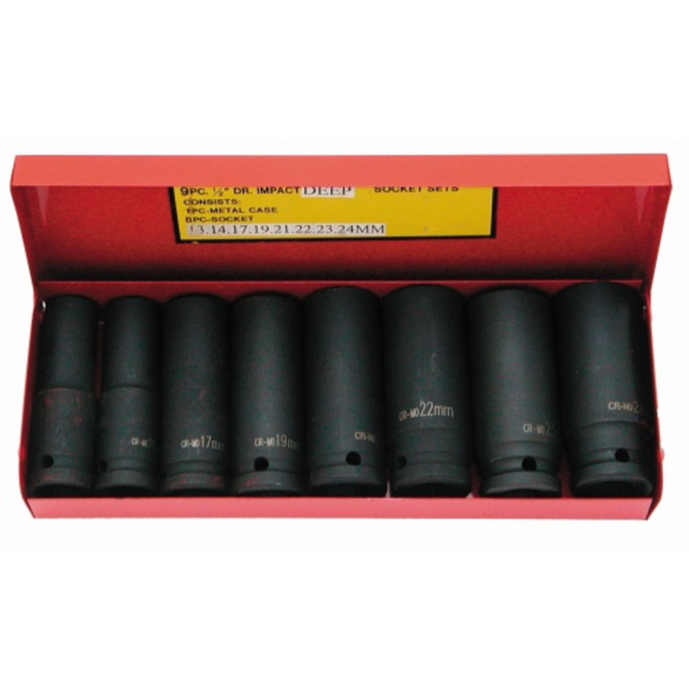 COFFRET DE 8 DOUILLES CHOCS LONGUES 1/2 DE 13 A 24 MM SAM OUTILLAGE - 19141