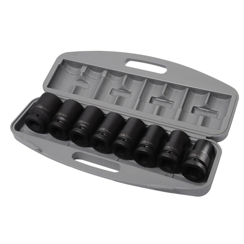 COFFRET DE 8 DOUILLES CHOCS 1' LONGUES DE 24 A 41 MM SAM OUTILLAGE - 19171