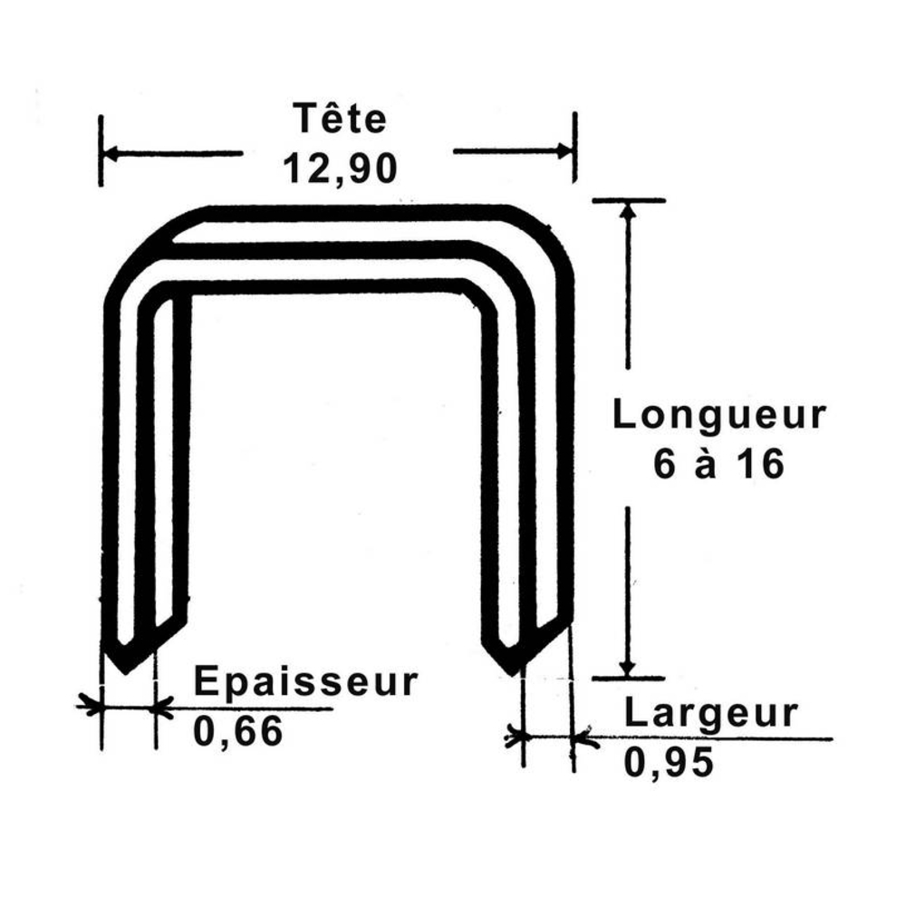 Boite de 5000 agrafes de 12 mm SAM OUTILLAGE - 19841