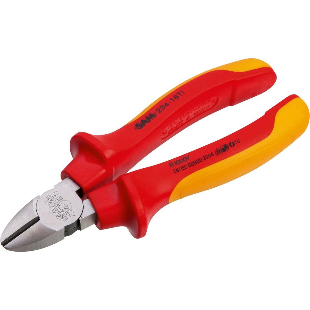 PINCE COUPANTE DIAGONALE ELECTRICIEN 1.000 V 160 MM SAM OUTILLAGE - 23416TI