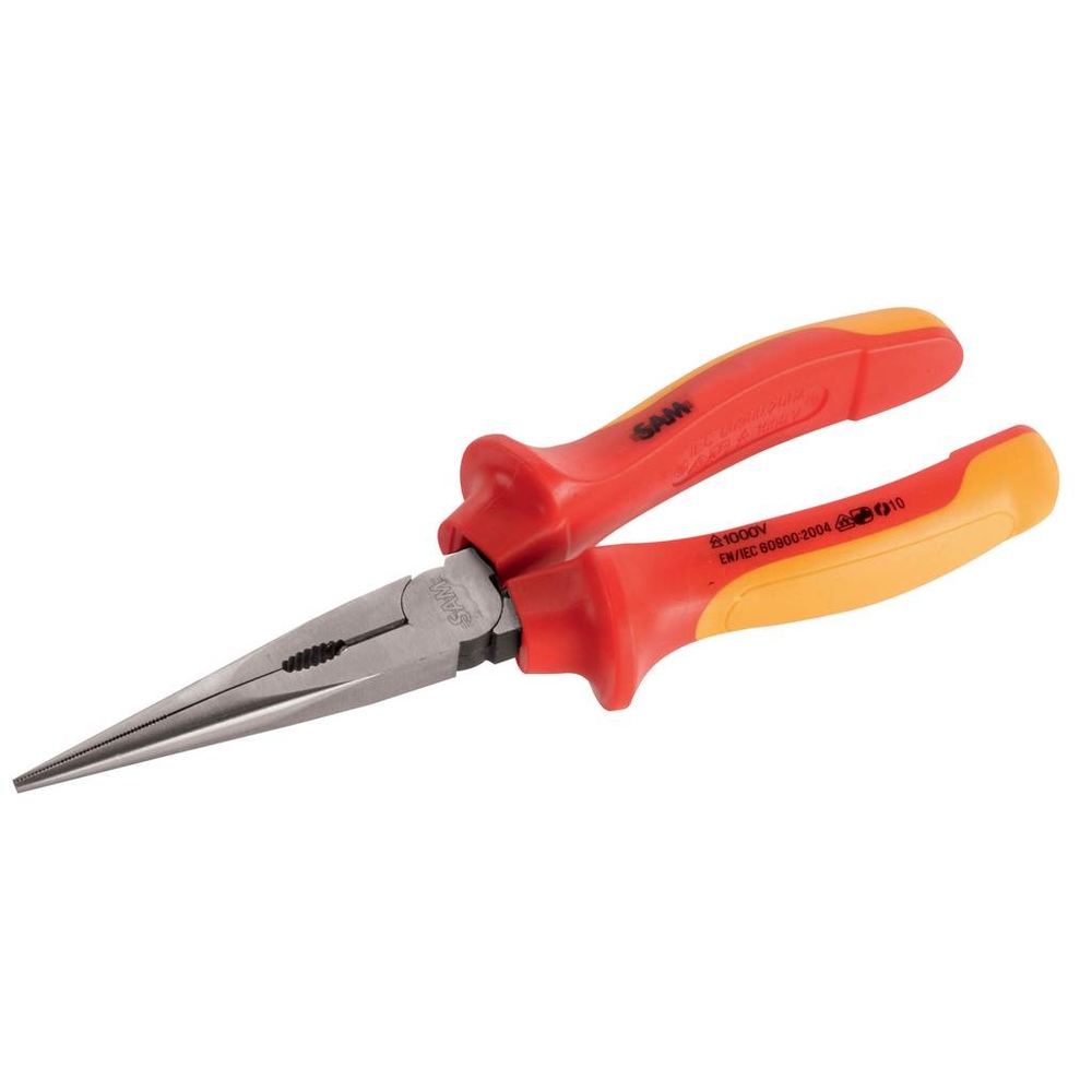 PINCE BEC DEMI ROND DROIT ISOLEE 200 MM SAM OUTILLAGE - 23720TI