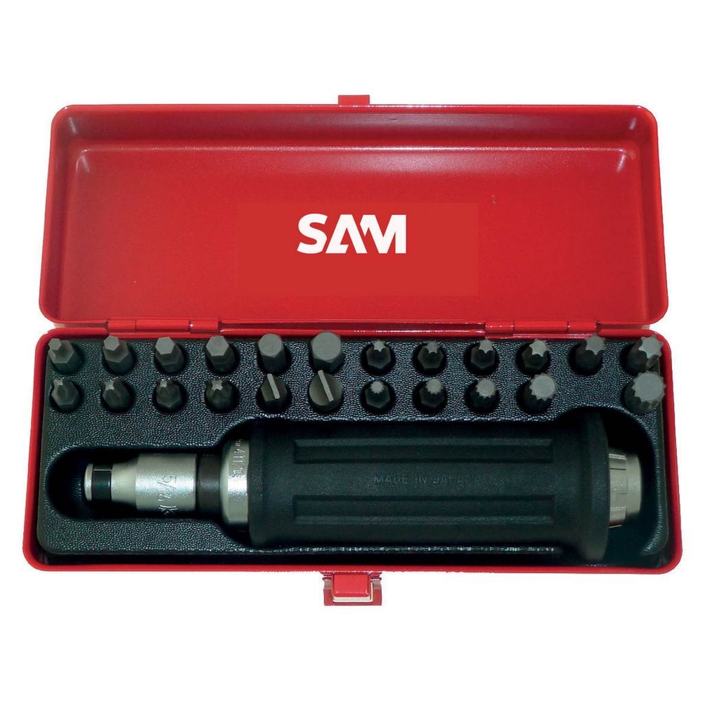 Tournevis à frapper avec jeu de 24 embouts à chocs 5/16 SAM OUTILLAGE - 2397