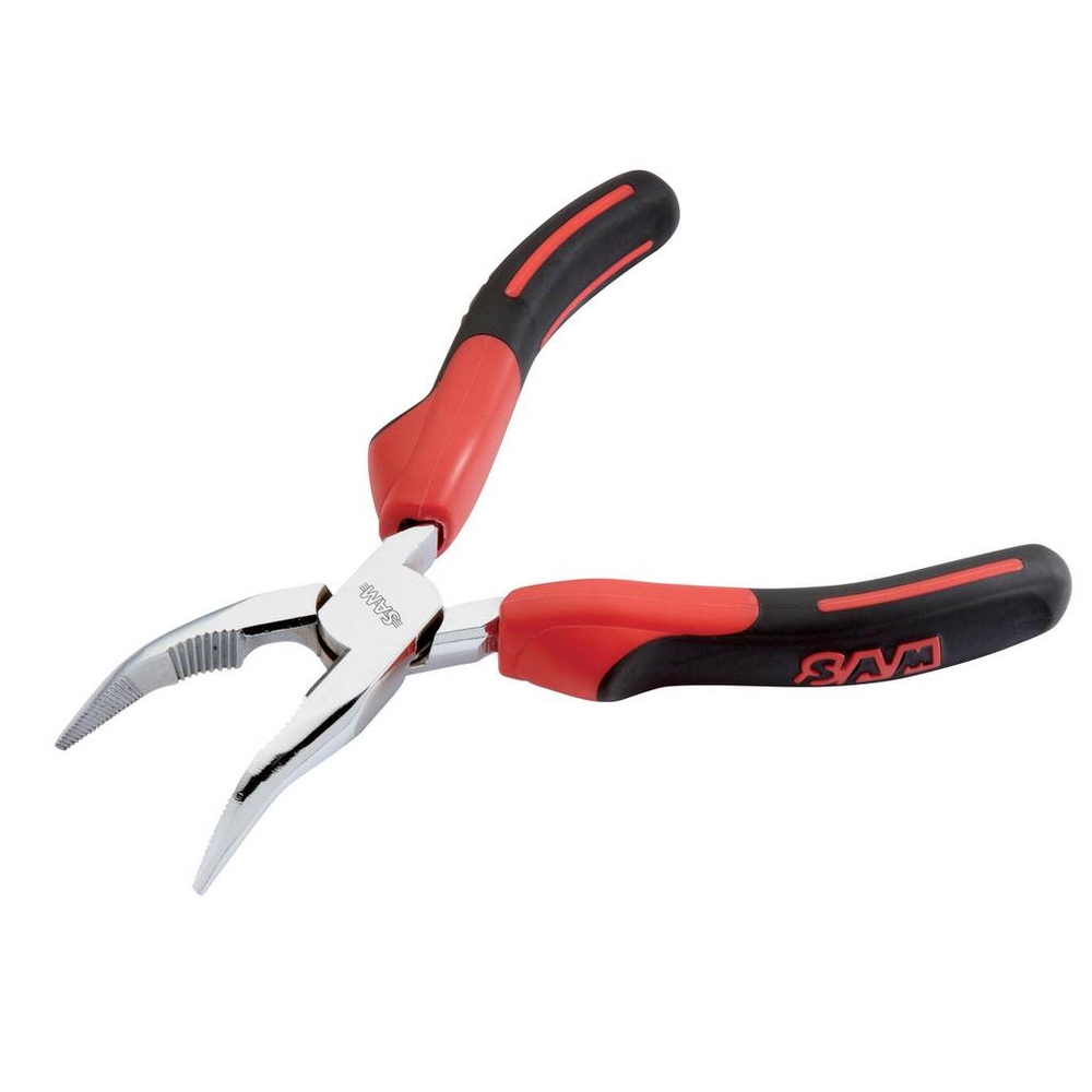 PINCE BEC DEMI ROND COUDE BIMATIERE AVEC RESSORT 200 MM SAM OUTILLAGE - 239R20G