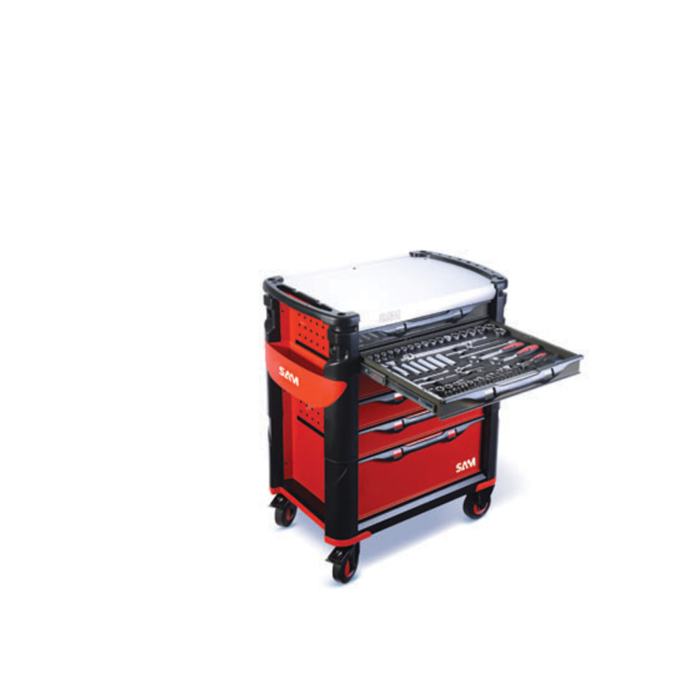 COMPOSITION DE 300 OUTILS SAM OUTILLAGE EN MODULE MOUSSE AVEC SERVANTE CONFORT - 416300PM