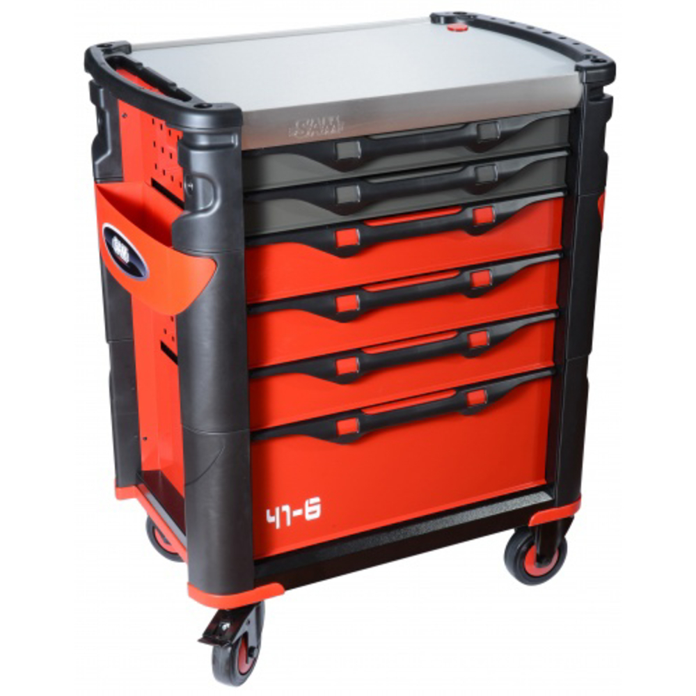 Servante 41 - 6 tiroirs - securite anti-effraction - rouge SAM OUTILLAGE - 416SAF