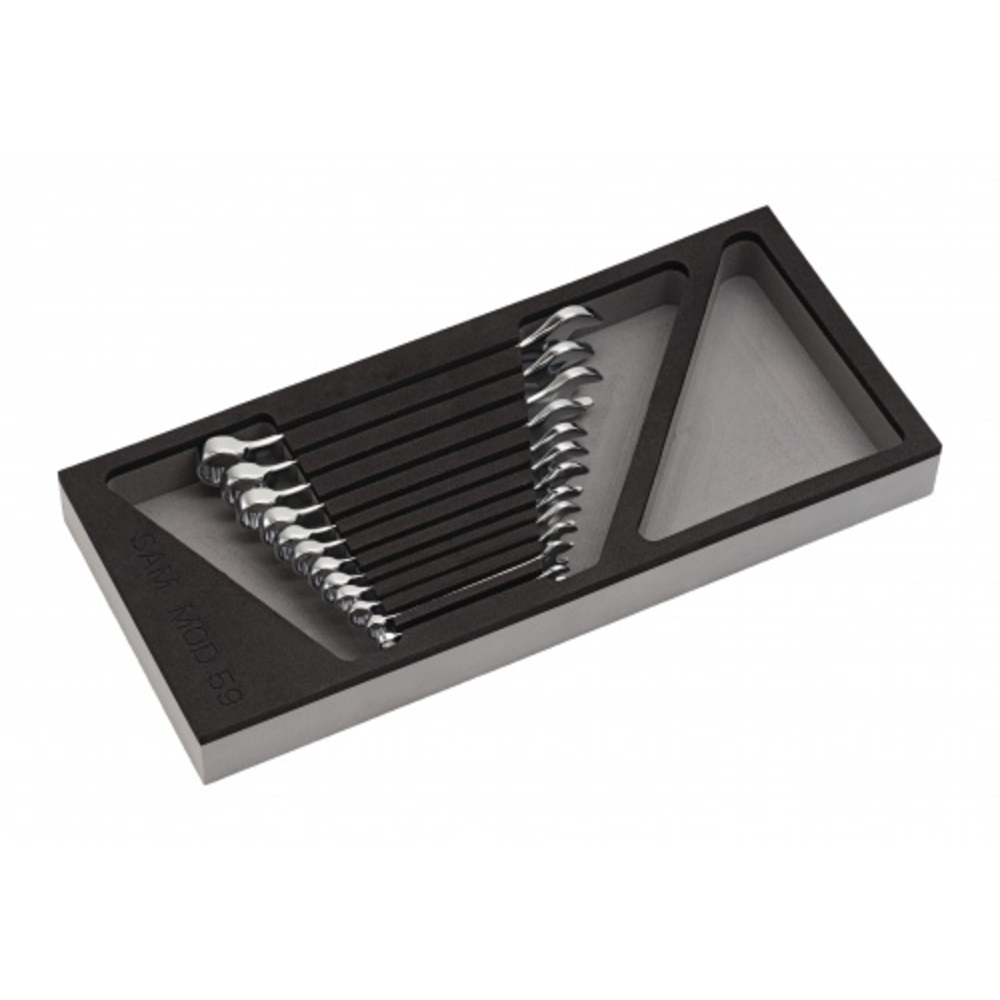 Module mousse 1/3 de 12 cles mixtes 50a en mm SAM OUTILLAGE - 50AJ12MM