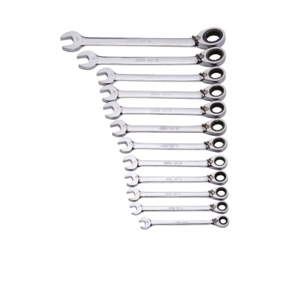 JEU DE 12 CLES MIXTES A CLIQUET 8 A 19 MM SAM OUTILLAGE - 50CJ12