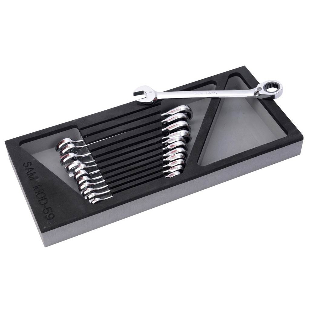 MODULE MOUSSE 12 CLES MIXTES A CLIQUET SAM OUTILLAGE - 50CJ12MM