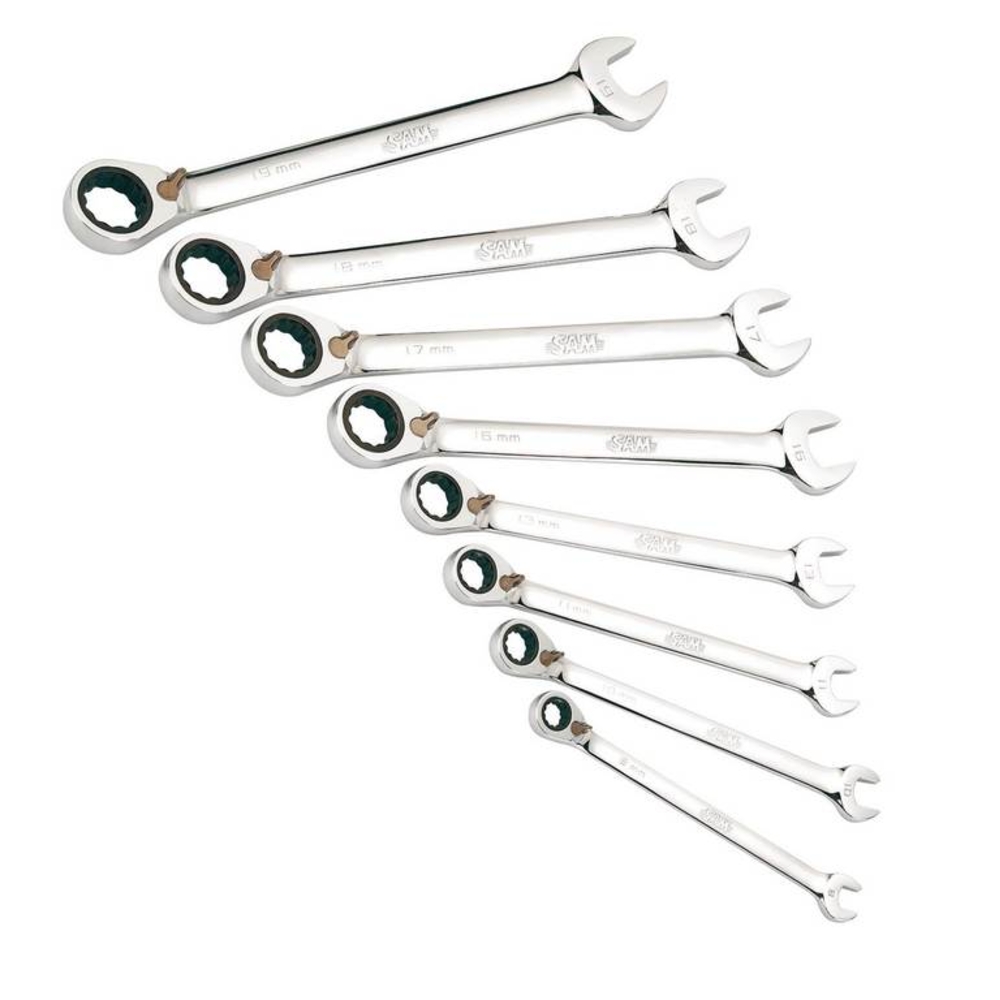JEU DE 8 CLES MIXTES A CLIQUET 8 A 19 MM SAM OUTILLAGE - 50CJ8