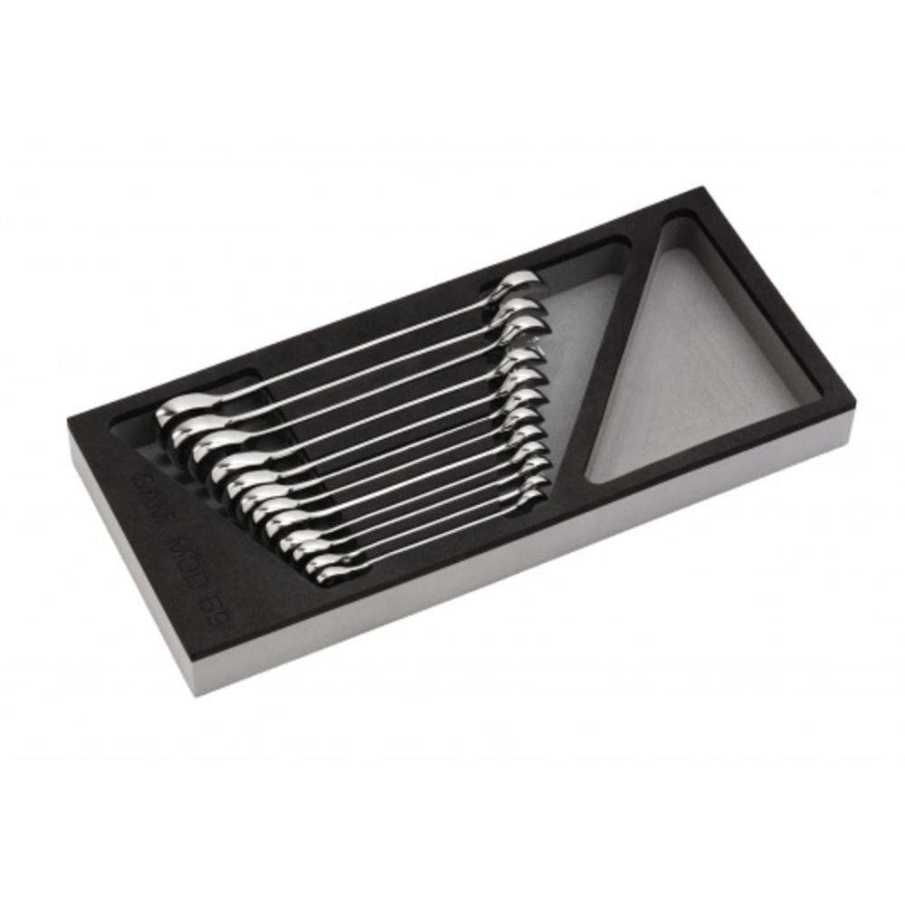 Module mousse 1/3 de 12 cles mixtes a cliquet en mm SAM OUTILLAGE - 50CSIJ12MM
