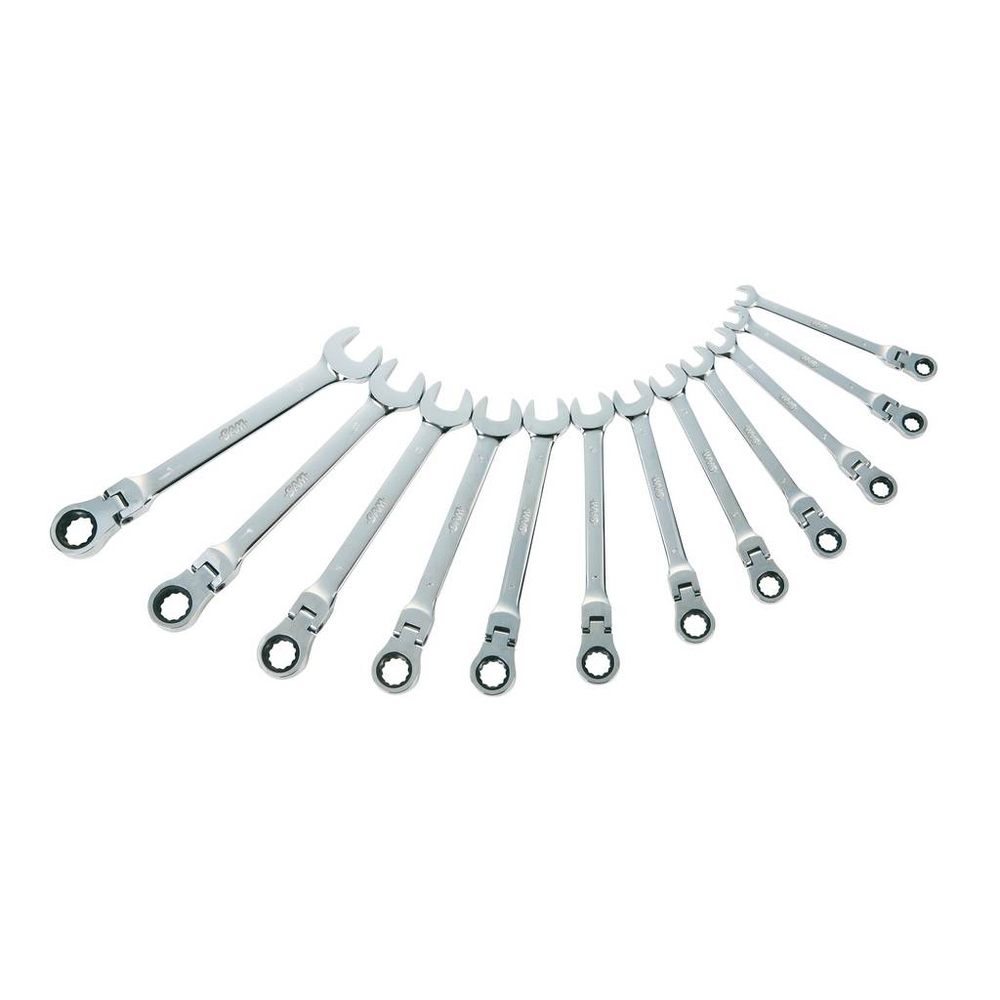 JEU DE 12 CLES MIXTES A CLIQUET ARTICULEE 8 A 19 MM SAM OUTILLAGE - 50CTJ12