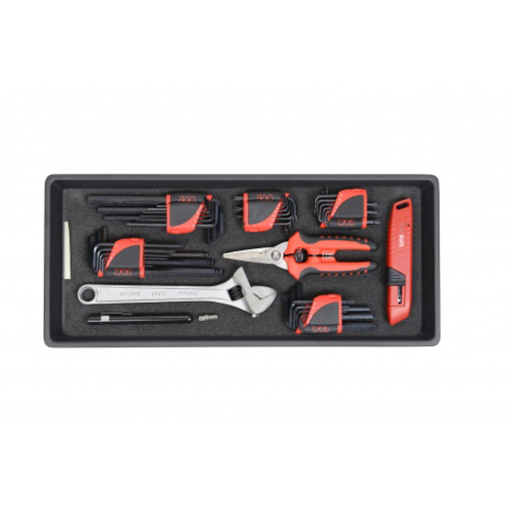 Module mousse 1/3 de cle males et accessoires SAM OUTILLAGE - 62R72MM