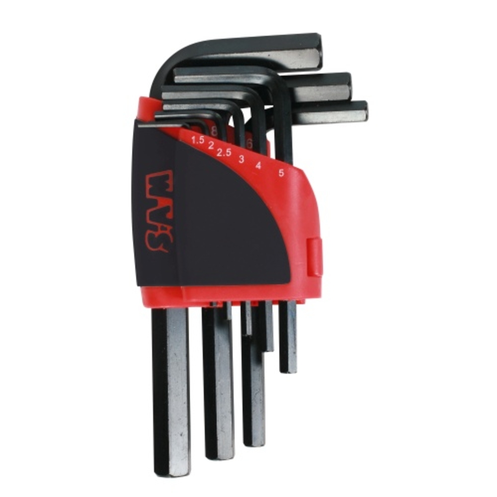 RATELIER 9 CLES MALES COURTES SAM OUTILLAGE 1,5 A 10 MM - 62-R9A