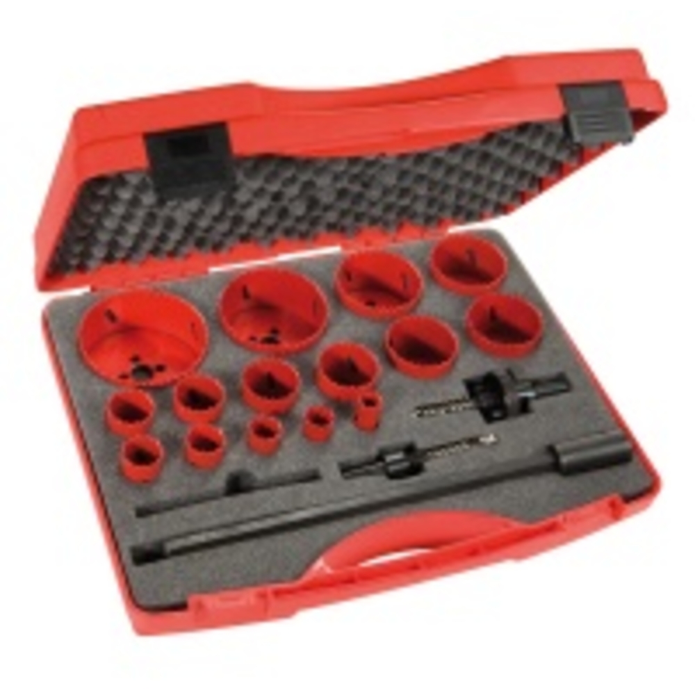 COFFRET SAM OUTILLAGE SCIES TRÉPANS 15 DIAMÈTRES ET ACCESSOIRES -705-C-15
