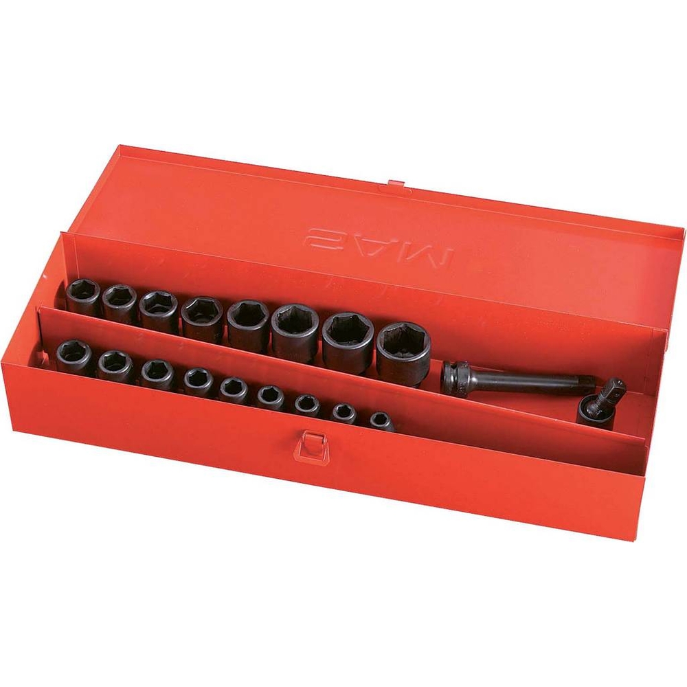 COFFRET 19 OUTILS IMPACT 1/2' SAM OUTILLAGE - 72NS19