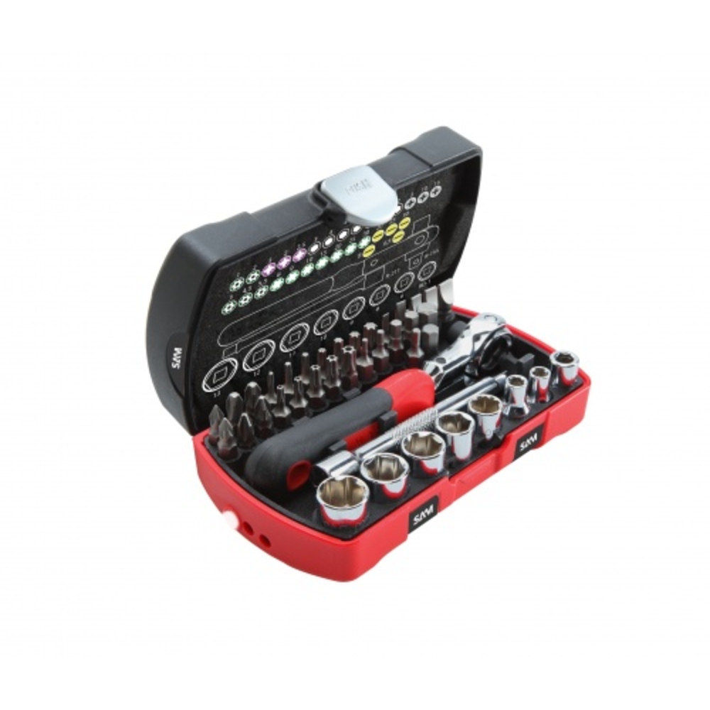 Coffret serrage-vissage 40 outils 1/4'' SAM OUTILLAGE - 73R40Z