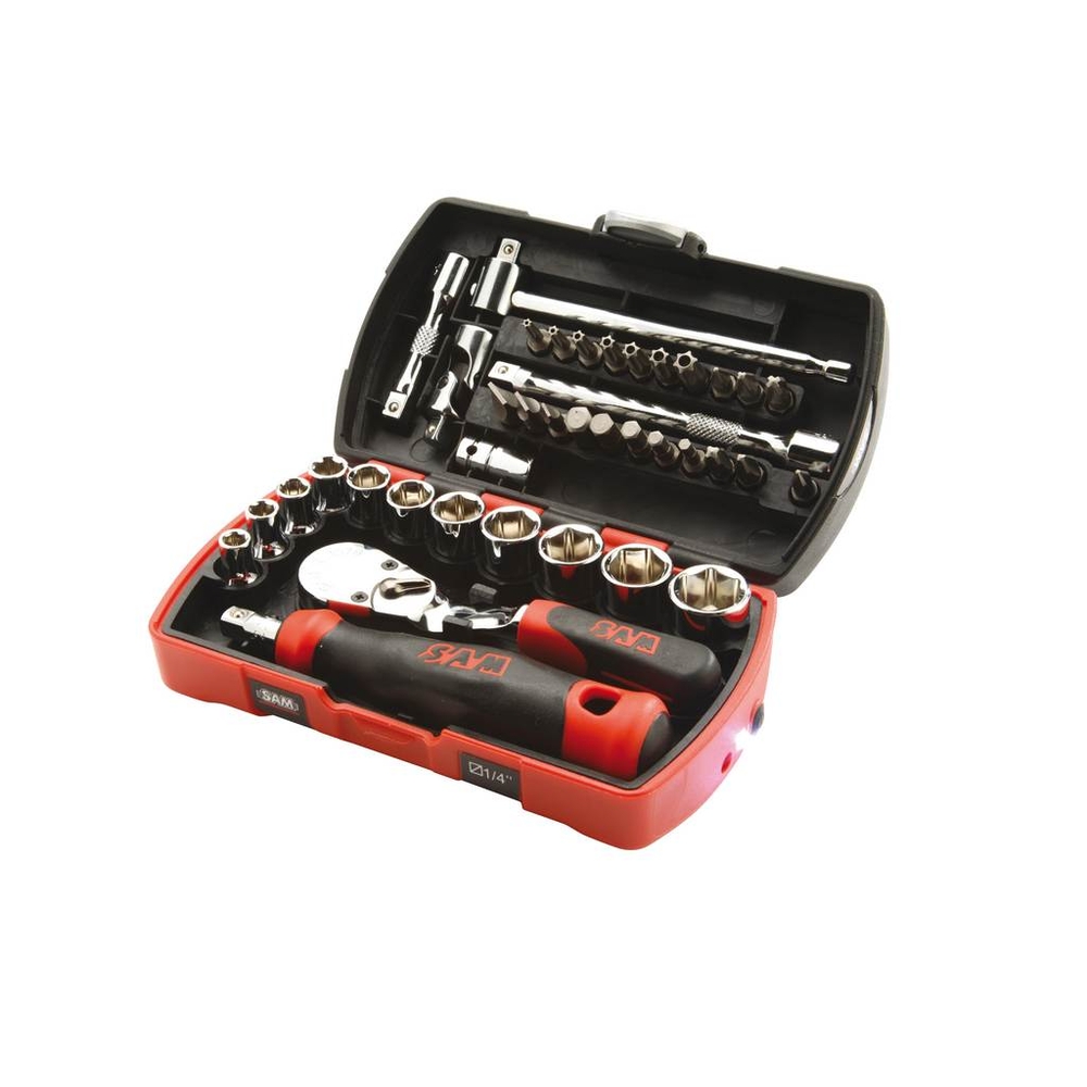 COFFRET POCKET LIGHT 39 DOUILLES ET ACCESSOIRES SAM OUTILLAGE - 73RC39