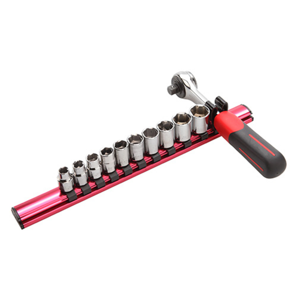 Jeu de 11 outils 1/4'' sur rack aimante SAM OUTILLAGE - 73RJ11R