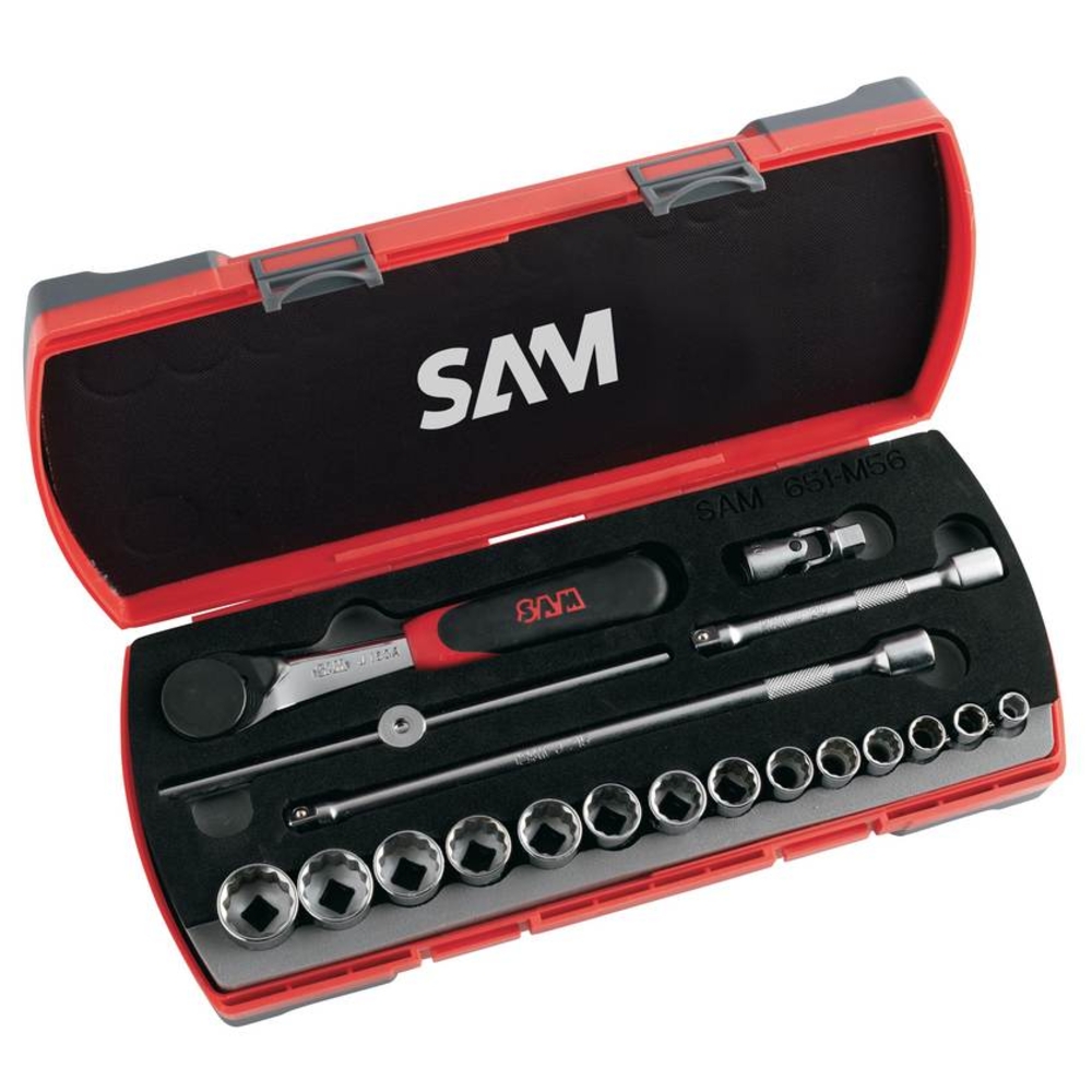 COFFRET 19 OUTILS 3/8' SAM OUTILLAGE - 74J19