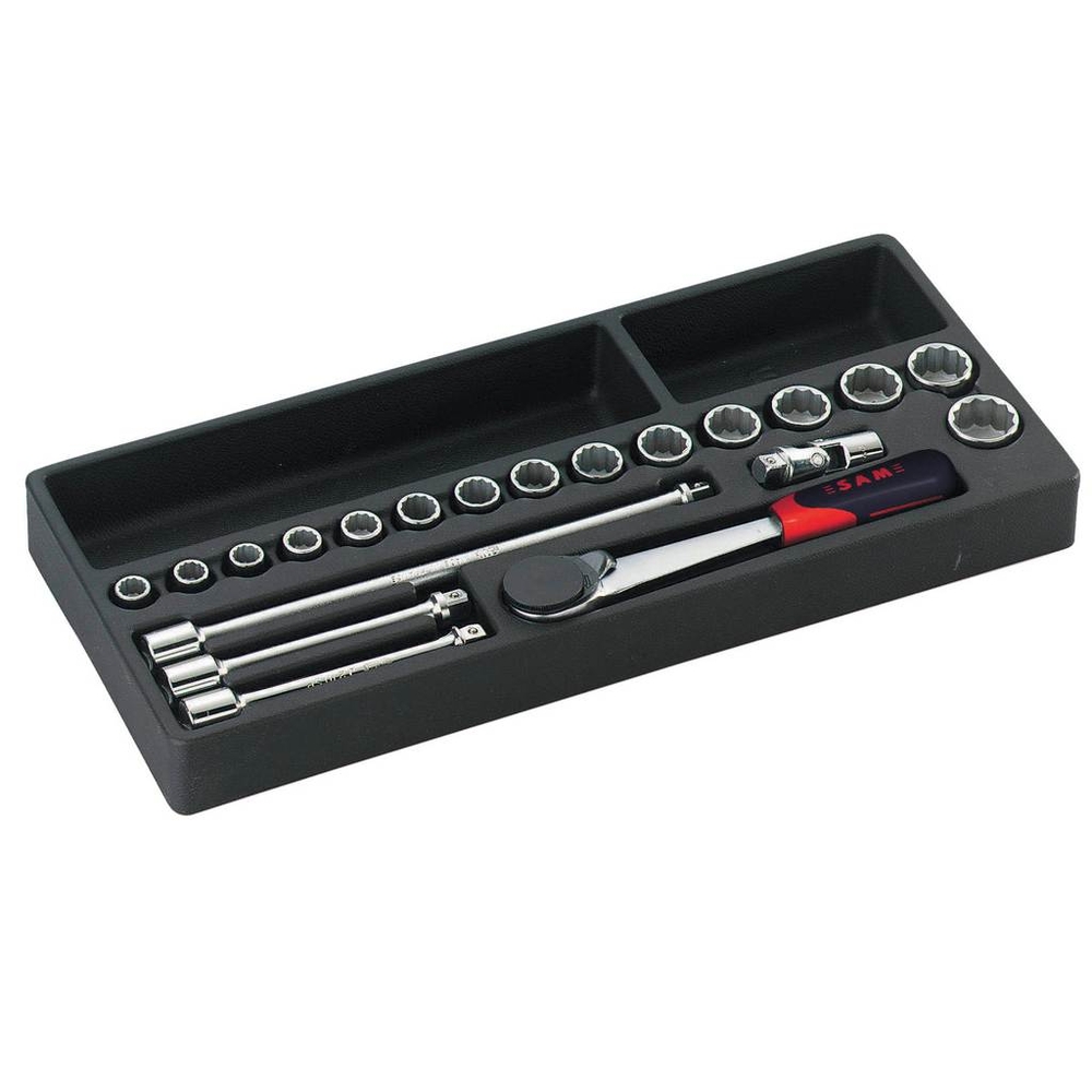 MODULE 20 OUTILS CLIQUET DOUILLES ET ACCESSOIRES 3/8' SAM OUTILLAGE - 74J20M