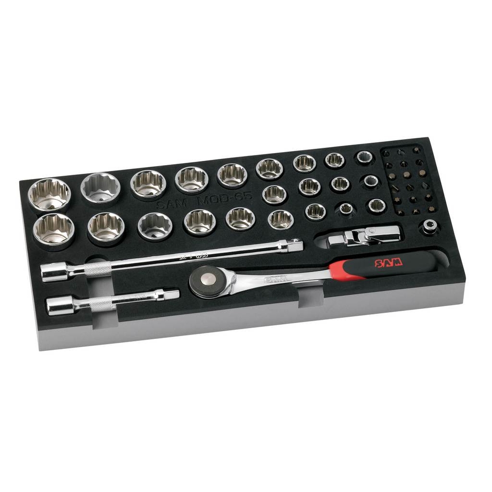 MODULE MOUSSE DOUILLES 1/2' 12 PANS SAM OUTILLAGE - 75S45MM