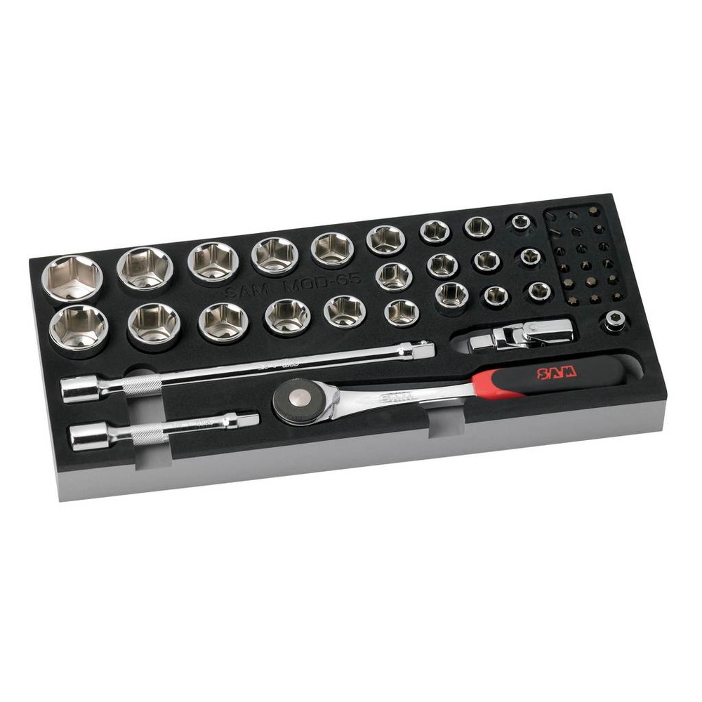 MODULE MOUSSE DOUILLES 1/2' 6 PANS SAM OUTILLAGE - 75SH45MM